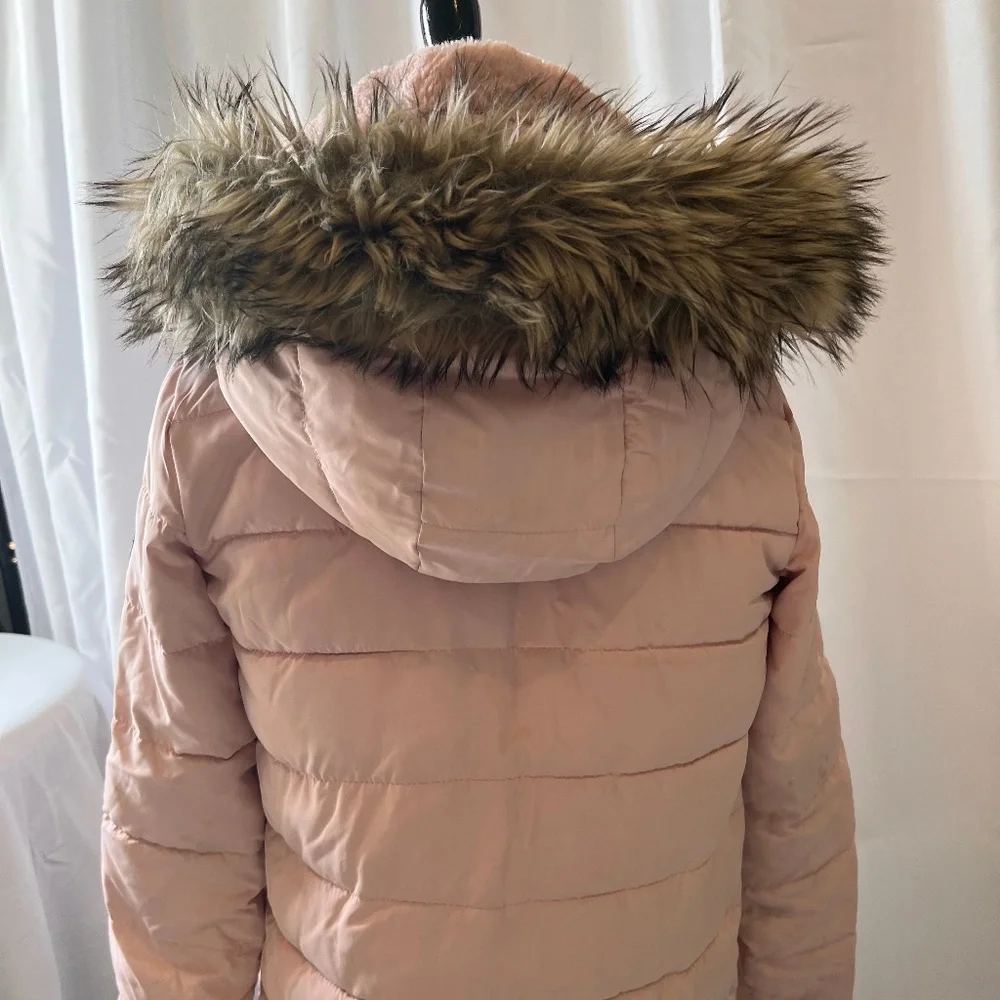 Abercrombie girls winter coat, pink, Sherpa lined. Size 11/12 - Picture 2 of 4